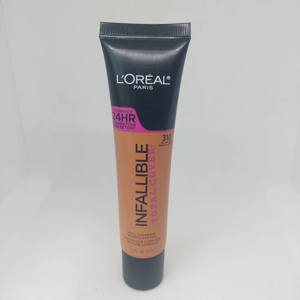 L'oreal Infallible Total Cover Foundation 310 Classic Tan 30ml full coverage